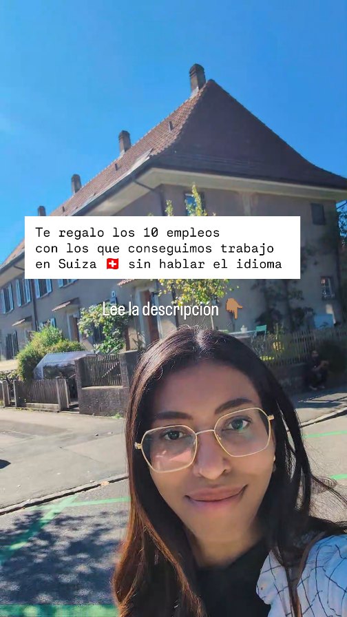 Yo soy una de las tantas que empezó a trabajar en Suiza sin el idioma local. ¡Ya llevo 11 años aquí! 🤗

​En mis inicios, recibí información súper valiosa que me ayudó a encontrar trabajo. Hoy, en gratitud a Dios por abrirme las puertas en este país, quiero compartirla contigo de forma gratuita.

​Para recibir la guía, solo tienes que:

1. ​Seguirme
2. ​Comentar "guía" y te la envío por DM.

.
​#Suiza #TrabajoEnElExtranjero #Emigrar #LatinosPorElMundo #VivirEnElExtranjero #ConsejosParaEmigrar