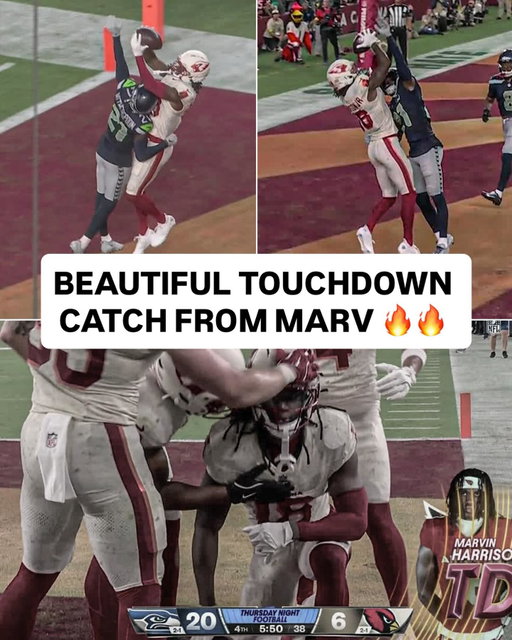 Marvin Harrison Jr. with a great snag over Devon Witherspoon for the TD 😮‍💨 

(via @azcardinals)