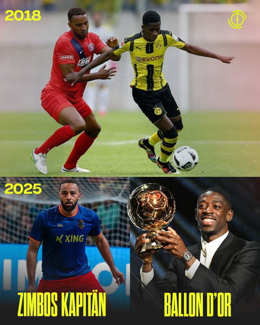 Die größtmögliche Auszeichnung im Fußball - und der Ballon d‘Or Titel ist auch nicht schlecht! 🏆😂

Die Karrieren von Ousmane Dembélé und Babacar M‘Bengue heute, nach dem direkten Duell 2016! 👀