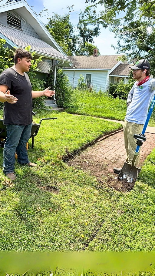 An ENTIRE brick sidewalk LOST beneath the dirt left everyone SPEECHLESS #mowing #edging #cleanup #asmr #satisfying #sbmowing #cleaning #overgrownyard #fyp #fypシ #viral #viralvideo #transformation #overgrown #maruyama #badboymowers #muckboots