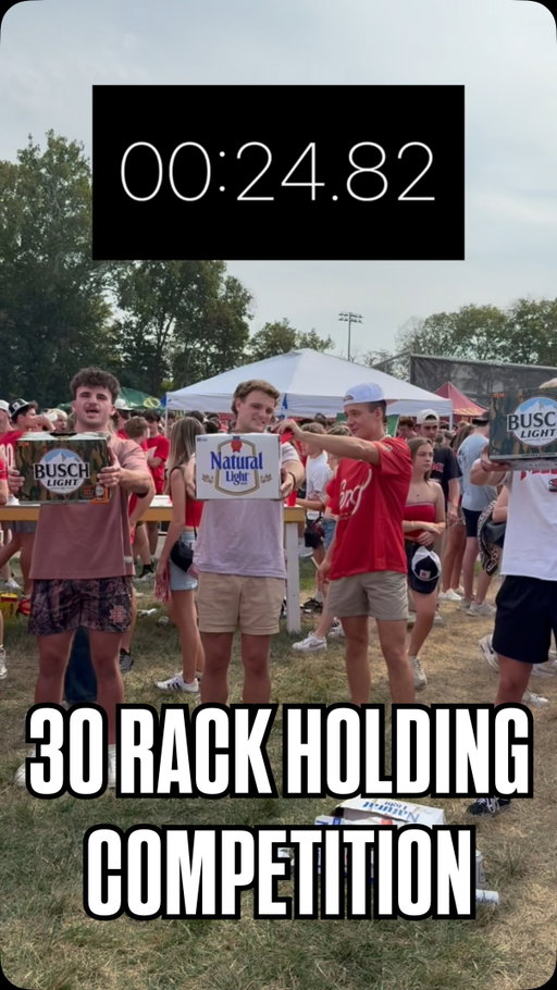 30 RACK HOLDING COMPETITION - GAMEDAY Edition 🏈🦅 Scoreboard: L. Tailgate: W - congrats to Michael for setting a new high score of 01:47‼️‼️

#oxfordohio #snagdelivery #snag #snagmiami #miamiu #brickstreet