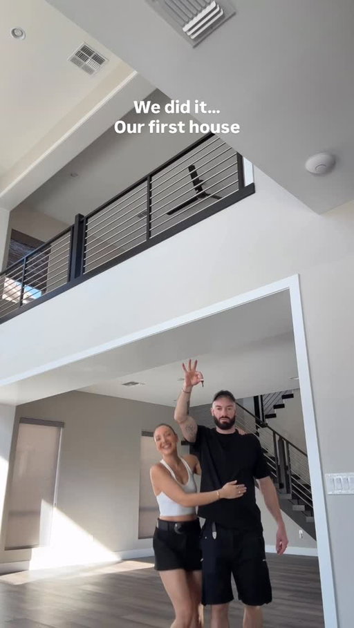 We did it… our first home together. This was @tita_lau ‘s first time seeing the house. When did we become adults?