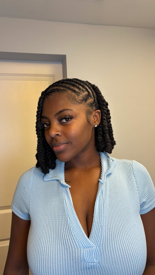 Heyyy My girls, Here’s a $25 Hairstyle Because Rent  is Due! For this hairstyle I am using @shakengo_hair Organique 4X Afro Kinky Bulk 12” in the color 1B. This hair can be found at your local beauty supply for about $7. I used two full packs of hair and also braiding gel which was about $8. I wanted a cute bob protective style and I absolutely loved the way this turned out and I got so many compliments! Shake N Go is clearly my go to for affordable looks! #organique #fyp #afrokinkybulk #shakengo #minitwists #hairinspo #fallhairtrends #braids #protectivestyles
