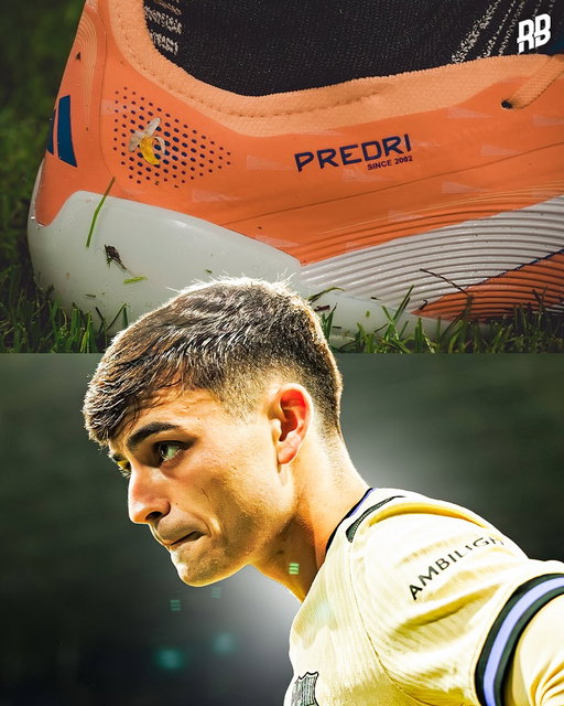 Pedri’s customised Adidas Predator boots that he wore last night… With ‘Predri’ and a ‘🍌’ emoji printed on 👀🥶

Predri is a play on his name + the model of the boots (Predators), and the banana emoji is a nod to his nickname ‘Mr Banana’ - as he is from the Canary Islands, which are known for exporting bananas 🍌

These go hard.