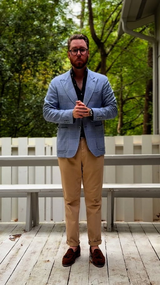 Happy Friday, gents! Here is a transitional summer to fall ensemble. I left out I have on a lovely brown webbed belt from @martindingman. Have a great weekend! #menswear