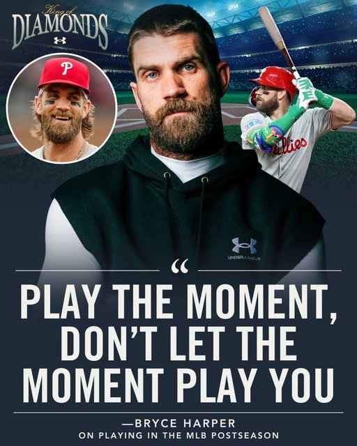The Phillies are on top of the National League and Bryce Harper is no stranger to the pennant chase.⁠
⁠
Link in bio for the full episode of @UnderArmour’s King of Diamonds.