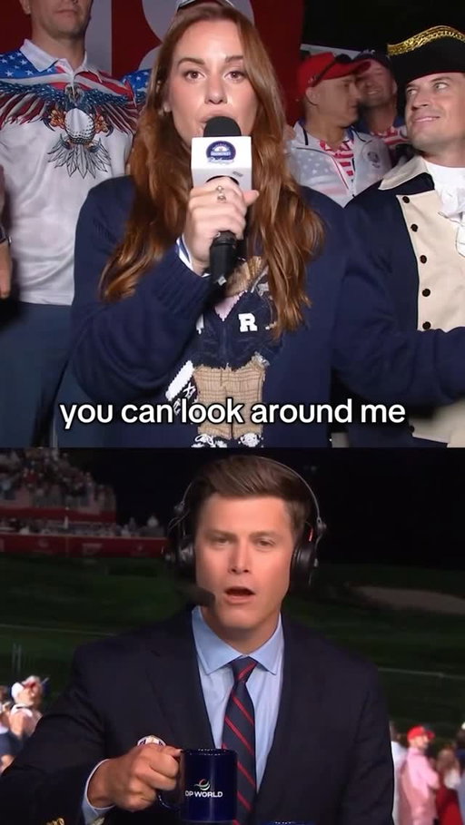 Actual footage from 6am in the grandstand with @colinjost and revolutionary soldiers. #rydercup #golf