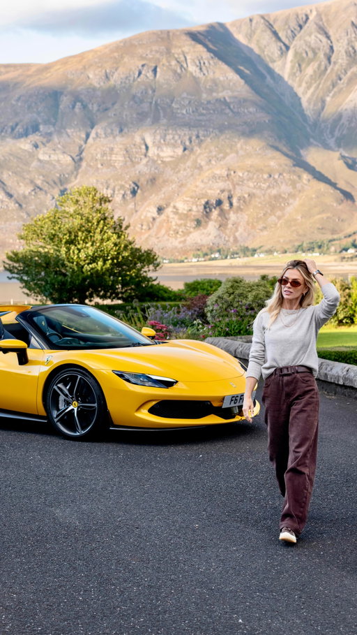 Turbocharged therapy session
 - Ferrari style! 💛

The Ferrari 296 GTS 
V6, twin-turbo, hybrid
8-speed dual-clutch, RWD
818bhp @ 7500rpm 
0-62mph: 2.9 seconds
Top speed: 205mph

It was so good to be back. Ferrari is where it all began. I’m so grateful. What an amazing experience. Many more videos to come! 

#ferrari296gts #ferrari #296gts #nc500 #roadtrip #scottishhighlands