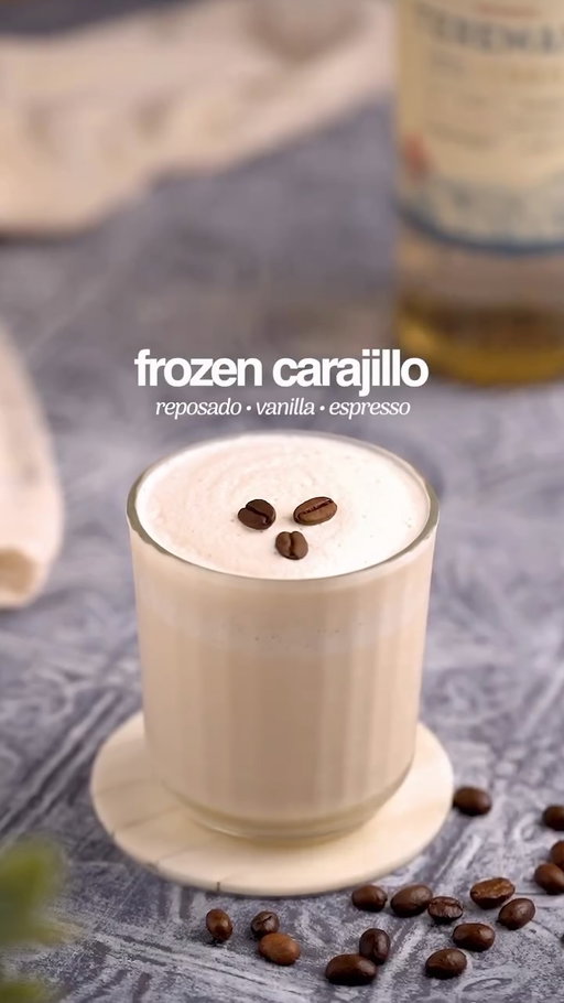 ☕️ FROZEN CARAJILLO ☕️
- 3 scoops of vanilla ice cream
- 2 oz @Teremana Tequila Reposado
- 1 oz vanilla liqueur 
- 1 shot of espresso 
- 1 cup of ice

In a blender, combine vanilla ice cream, reposado tequila, vanilla liqueur, fresh espresso and some ice. Blend this up until you reach your desired consistency. Pour and garnish with three coffee beans. 

21+ to enjoy 🥃

#Teremana #carajillo #NationalCoffeeDay #frozencarajillo #tequila #tequilacocktails #cocktail #cocktails