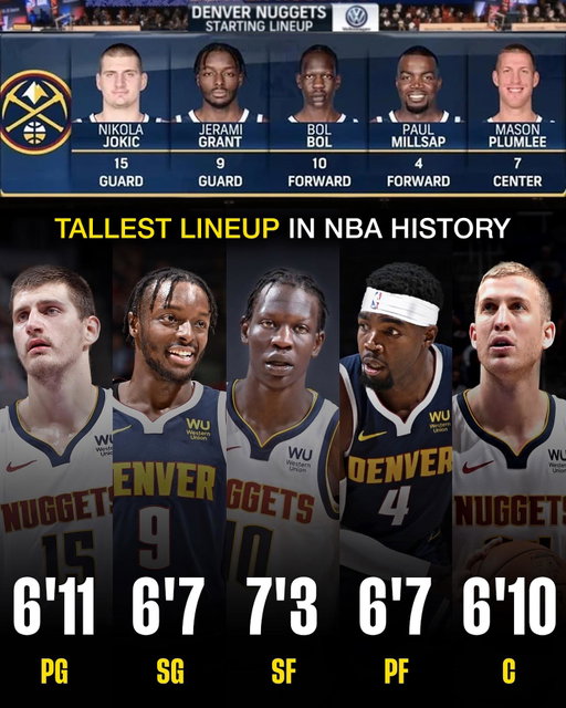 Who remembers tuning into the first bubble stream and witnessing this abomination of a lineup?😂

The Denver Nuggets rolled out the tallest starting lineup in NBA history in a scrimmage vs the Washington Wizards. Tons of injuries and “ramping up” designations following the NBA’s 5-month Covid hiatus in 2020.