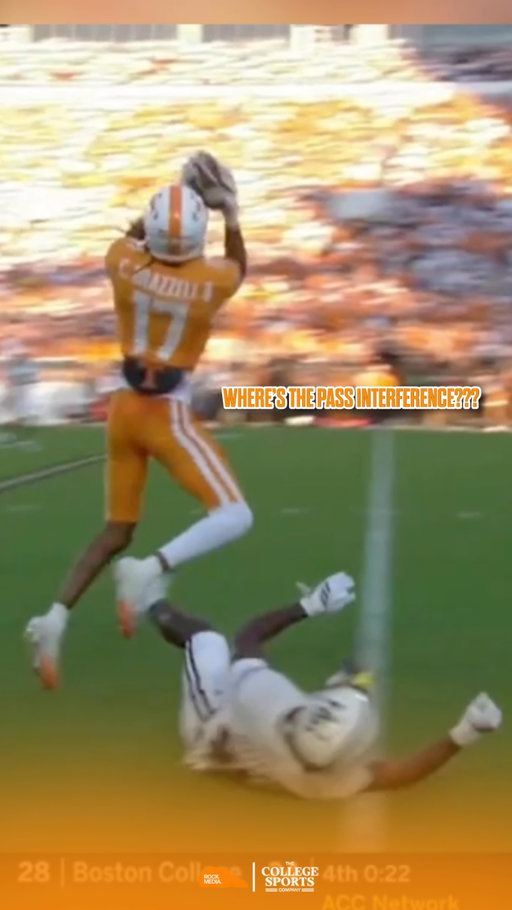 Yup… Totally a pass interference…🙄
•
•
•
•
#GBO #GBO🍊 #Vols #GoVols #VolsonTop #VFL #Vol4Life #RockyTop #GoBigOrange #Tennessee #TennesseeVolunteers #VolsFB #CFB #CollegeFootball #NCAA #SEC #ExplorePage #CollegeFootball25 #FYP #Football #Podcast #Overtime