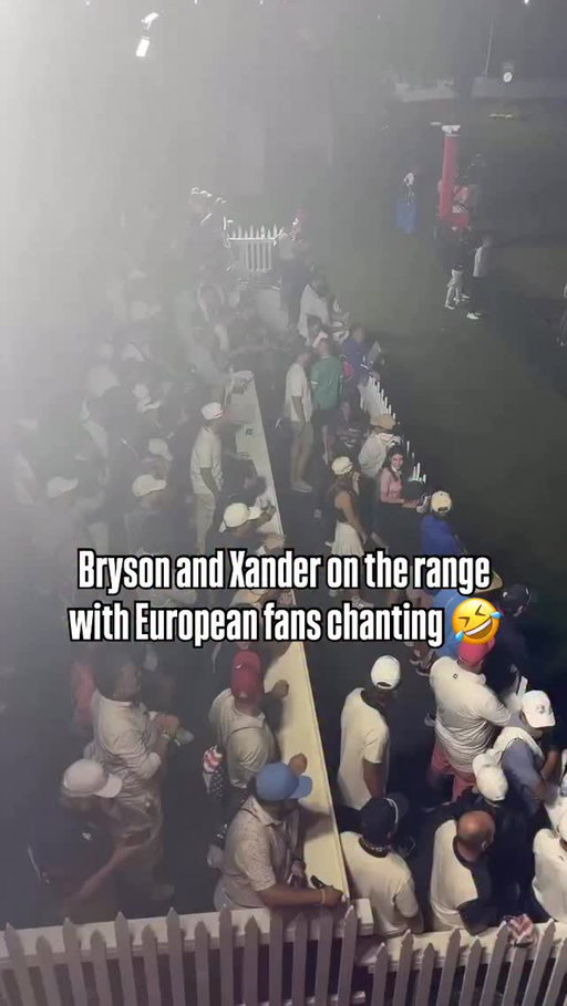 Fans were having fun with Bryson and Xander as they worked out a post round range session. 🤣 (🎥 @kclairerogers)