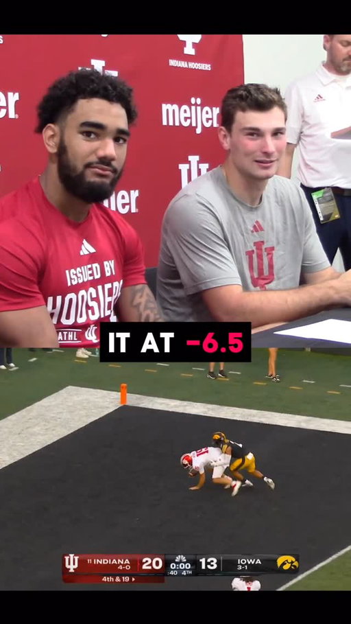 Fernando Mendoza apologized to those who had Indiana -6.5 after the game 🤣

#cfb #collegefootball #indiana #iowa