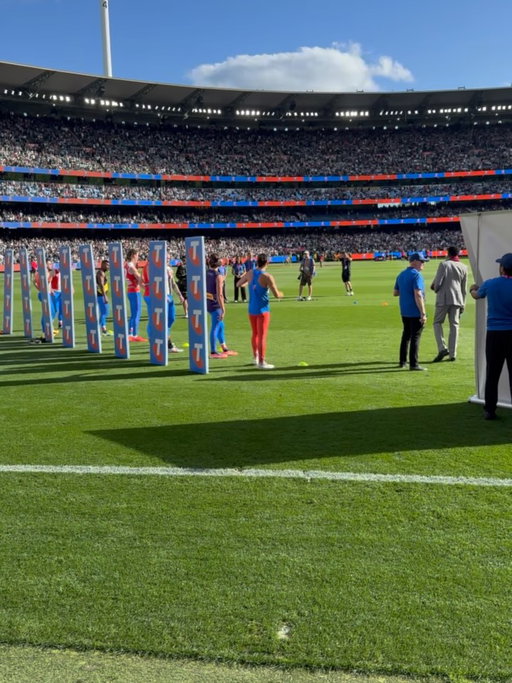 Just wanted to say I honestly couldn’t care less about how I went in the sprint yesterday. I knew I’d get smoked, truly humbling stuff. I’ve got nothing but respect for the AFL players geez they are incredible athletes.

For everyone who checked in, thank you. I’m all good, more than good actually. To have the chance to run on the MCG on grand final day is something I never imagined for myself. That’s the dream every AFL kid grows up with, and somehow I got to live a piece of it.

I grew up idolising guys like @shanebcrawford, @hodgey015 and @jonathan16brown. To be on the same stage, even for a moment, was something I’ll never forget.

A huge thank you to @telstra and the @afl for the opportunity. I truly did not feel deserving of this but I am deeply grateful.

And a reminder to myself: always say yes to moments that scare you, and never forget to stay grounded in your own lane ❤️