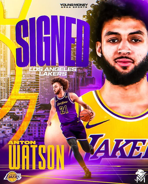 Congratulations @antonwatson22 on signing with the @lakers 🔥🔥 #family #ymapaa