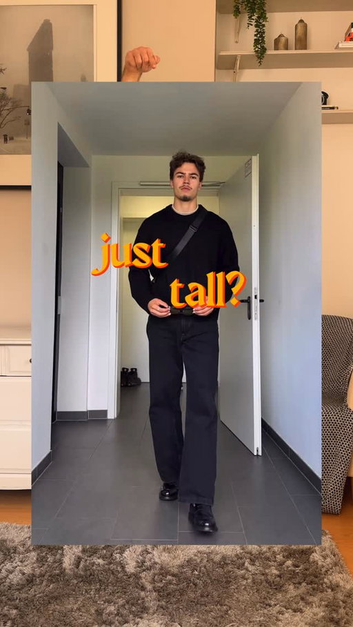 Is it a fit or is he just tall?

Going monochrome with this one, let me know what you think?

#wardrobeessential #shortguy #recreatingpinterestoutfits #grwm #mensfashion
