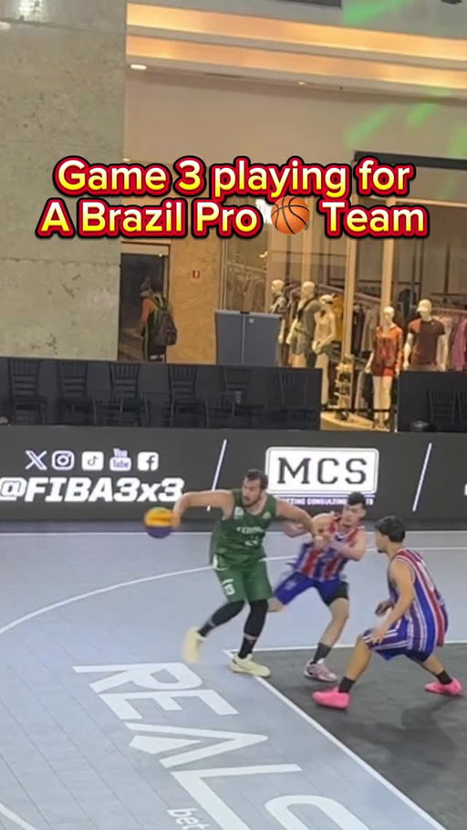 Game 3 vs the top 🇧🇷 U23 players! If we lose; we gotta fly 17 hours back home. Can we win and get to the semi-finals?! Keep following along #basketball #nba #aau #fiba3x3