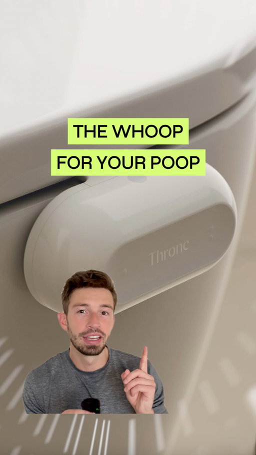 We need to talk about this company claiming to be the “Whoop for your poop”.

Yes, it’s what it sounds like. It’s a company that tracks your poop.

There’s more to it than that, so let me break it down.

The company is called Throne Science (@thronescience).

It’s essentially an attachment you put on your toilet to track your gut health and hydration.

It uses a downward facing camera that captures videos of your bathroom visits.

Then their physician-trained AI model tracks your stool and hydration patterns.

And gives your personalized insights and recommendations, based on things like how often you go or the type of bowel movement.

Look, your gut is known as your “second brain”, if it’s not doing well it can really affect your health.

So while this product might seem crazy, I actually think it could be really beneficial for people.