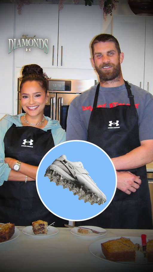 Bryce Harper signed with @UnderArmour at 17—and they promised him a signature shoe. Ten models later, he spoke to host @greydydiaz about how he’s still rocking with the brand that believed in him first.⁠
⁠
Link in bio for the full episode of King of Diamonds.⁠