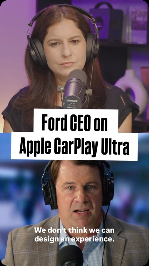 Ford CEO Jim Farley and Decoder guest host @joannastern discuss Apple’s CarPlay Ultra: “We don’t like the execution of Ultra in round one.” #apple #ford #carplay #tech #cars #software