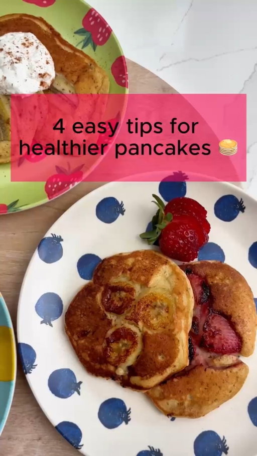 Love #pancakes🥞?! Try these 4 easy ways to boost the nutrition in your favorite breakfast staple, no protein powder needed! 🤤

#HealthyEats #EatWellLiveWell #HealthyBreakfast #HealthyFoodIdeas #NutritionTips #healthyliving  #BreakfastGoals #BreakfastIdeas #Brunch