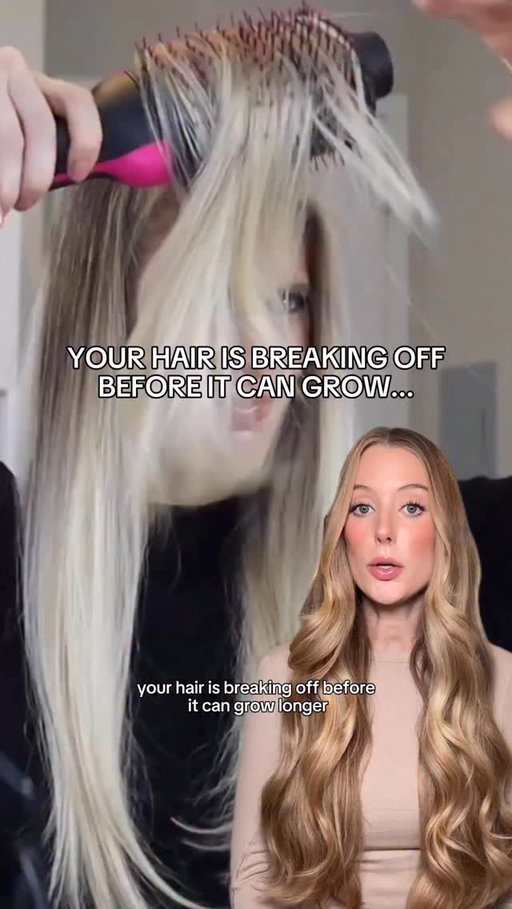 I touched on this in Part 1 of my “things I’d tell you as a Trichologist if I wasn’t afraid to hurt your feelings” series and saw a lot of questions about it so I figured it was worth the deep dive! These hot styling air brush tools (think Dyson Air Wrap, Shark Flex Style, Shark Flex Fusion and Revlon One Step Styler) truly hack the styling process and are SO helpful for saving time, but they can also be the culprit of serious damage and breakage if you don’t use them carefully. I think people see the “no heat damage” claims and assume that they can’t damage their hair at all but the reality is… mechanical wear and tear is the ultimate cause of breakage with these tools and will happen whether the tool causes heat damage or not… Unless you take the steps to protect your hair. Hope this helps!! 💗

#hairdamage #damagedhair #healthyhair #hairtutorials