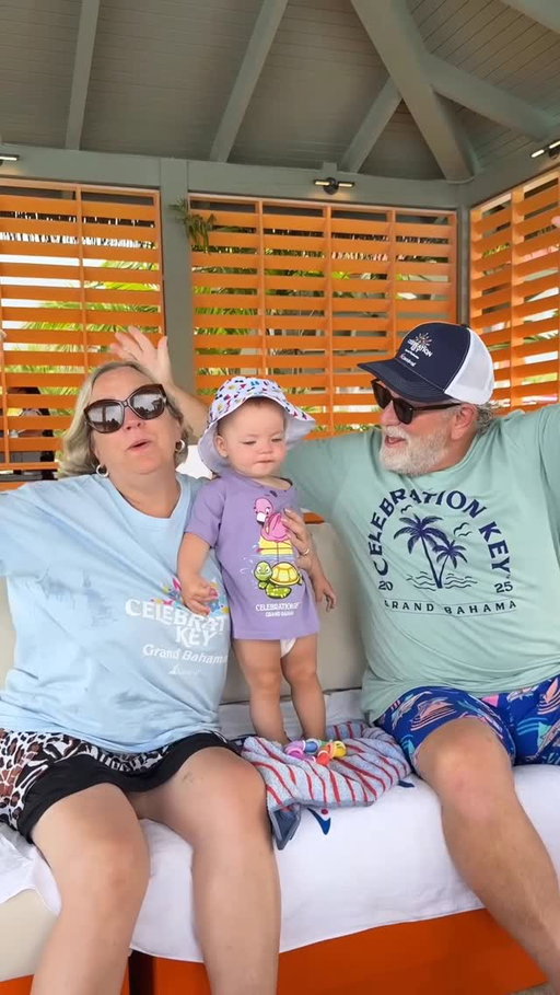 #ad We thought we would live it up while on @carnival ‘s #CelebrationKey 🏝️ Turns out what we really needed was some shut-eye 😴 Meanwhile, Mimi and Pops are living it up with the baby 🍼 #CarnivalCruise