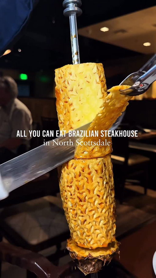 Brazilian Steakhouse in North Scottsdale! If you’ve never done the whole rodízio thing — this is your sign. Rodizio Grill is where an all you can eat steakhouse concept where the staff walk around with skewers of perfectly grilled meats and carve them right at your table. You just flip your card green and let the meat parade begin. 🫡
There’s also a huge salad bar with sides and Brazilian bites so you can balance it out (or not). Perfect for date night or when you and the crew are ready to feast.

📍 @rodiziogrillnorthscottsdale 
7000 E Mayo Blvd #24 Phoenix, AZ  85054