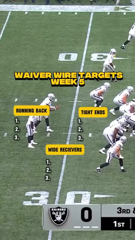 Waiver Wire Targets Week 5 #fantasyfootball #fantasyadvice #nfl #nflfootball #football