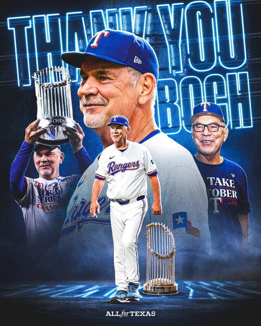 The man who led us to our first World Series Championship.

Thank you, Boch for your leadership in the dugout over the past three seasons!