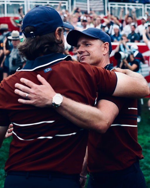 Dreams are made of occasions like this. Times when you stand shoulder to shoulder like a true team and win together. 
@lukedonald led like he did in Rome but with more armour, power, knowledge and experience. He deserves all the credit, we were just the pieces on a chess board.
It’s an honour to receive the Nicklaus/Jacklin  award and bringing 4 points home to the team but to be honest I’d do anything for this group of incredibly special human beings!! Love this Team, and always will!!! 
My heart is 💙💙💙💙 @rydercupeurope