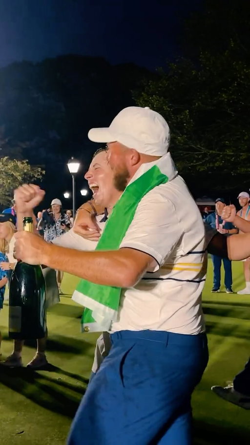 What a team!! Memories that will last a lifetime. Thank you @lukedonald and @rydercupeurope! 🇪🇺