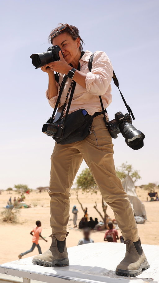 First Look: ‘New York Times’ photographer @LynseyAddario has captured some of the most powerful images from conflict zones around the world—but in the new documentary ‘Love+War,’ it’s her turn to step in front of the camera. Oscar-winning directors @ChaiVasarhelyi and @JimmyChin capture her journey as she travels to some of the most dangerous places in the world—from the Middle East and Afghanistan to Ukraine—to photograph the stark realities of war.

In the new trailer for the National Geographic Documentary Films project—debuting exclusively with VF—Addario is seen running from danger and explosions in Ukraine as her husband and two young sons wait back home in London. The film explores the central tension of her life. “I’m a conflict photographer,” she says in the trailer. “Very few people understand why we do what we do.”

Read more on the latest from filmmaking team Vasarhelyi and Chin at our link in bio.

Opening in select US theaters starting October 29.
Streaming November 7 on @DisneyPlus and @hulu. #LoveAndWarFilm