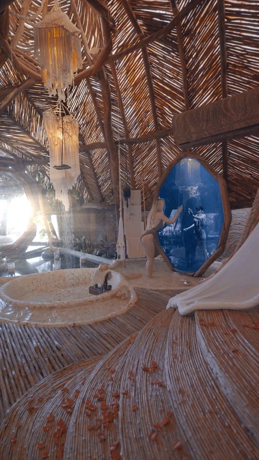 When a place holds as much soul as @azulik , every detail becomes a portal 🪞🗝️
 🩵Aqua Villa is where a single touch can transport you into another dimension ✨ 

#azulik #aquavilla #freediving #cenote #soulawakening