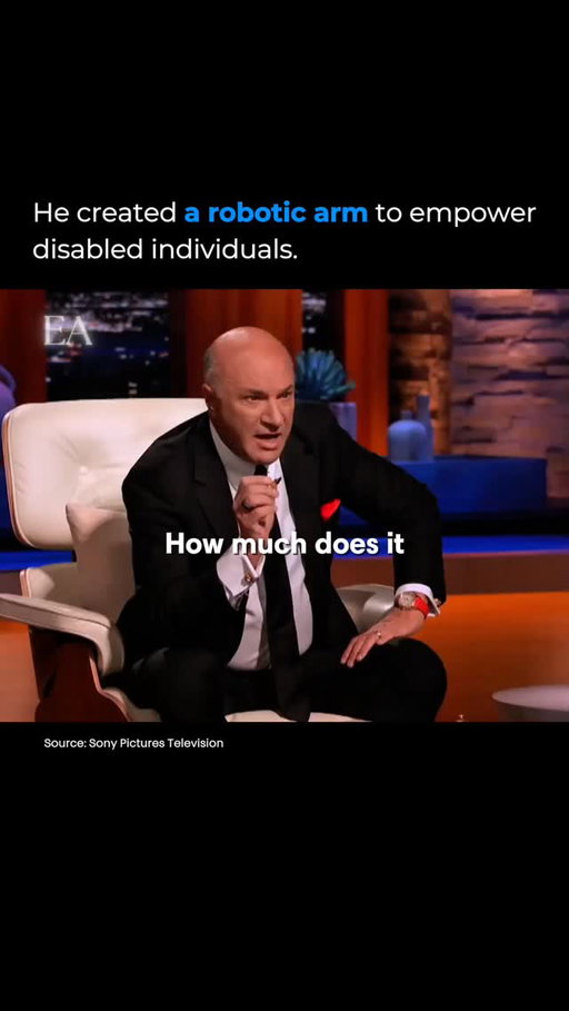 Imagine losing the ability to move your arm — then regaining it thanks to technology.

On Shark Tank, a doctor presented a robotic arm designed to give disabled individuals independence again. It costs $15,500, but only $1,800 to make — and demand is already outpacing supply.

With over 100 patients and more waiting, his vision is clear: scale production from 100 units a year to over 1,000. But that requires $5 million in funding.

Some investors saw only numbers. Others couldn’t grasp the human mission behind the innovation. Yet for those who understand impact, this is more than a business — it’s a chance to transform lives.

→ Follow @entrepreneurarchived for more timeless lessons from the world’s most iconic entrepreneurs.

#sharktank #entrepreneur #innovation #robotics #healthcare #technology #business #impact #motivation