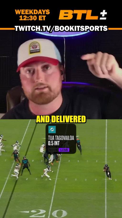 TUA LESS THAN AN INTERCEPTION ✅✅

#NFL | #Football | #Sports | #Dolphins | #Tua | #PrizePicks | #Bookit
