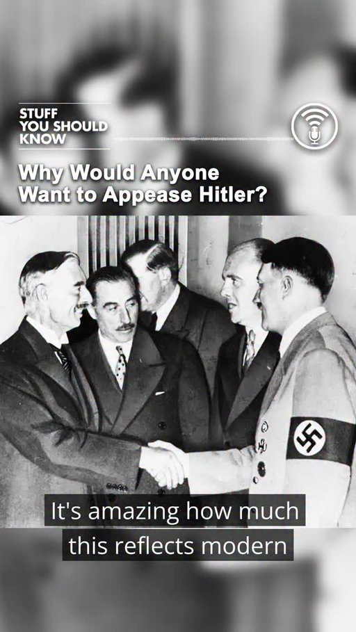 It seems ridiculously irresponsible with the benefit of hindsight, but the concept of giving Hitler everything he wanted was the policy among the UK and France as a way to keep the world from sliding into a second world war. Turns out it didn’t work.