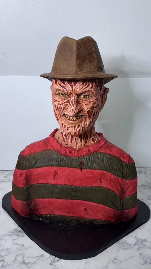 This cake will haunt your dreams 🍰
.
.
.
.
#nightmare #nightmareonelmstreet #cake #cakes #halloween #freddykrueger #art #cakedecorating