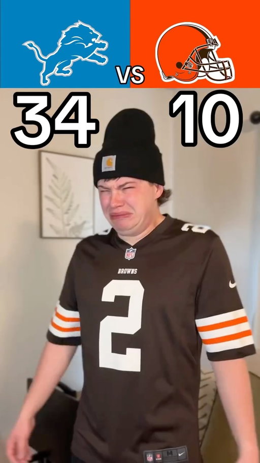 LIONS VS BROWNS RECAP😳🤣🏈 #nfl #football #lions #browns #skit #funny