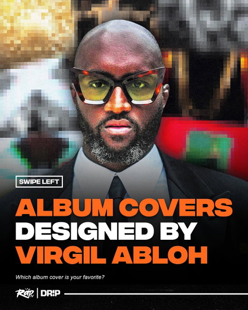 Hip Hop album covers worked on by #VirgilAbloh ‼️🕊️

Which cover is your favorite⁉️