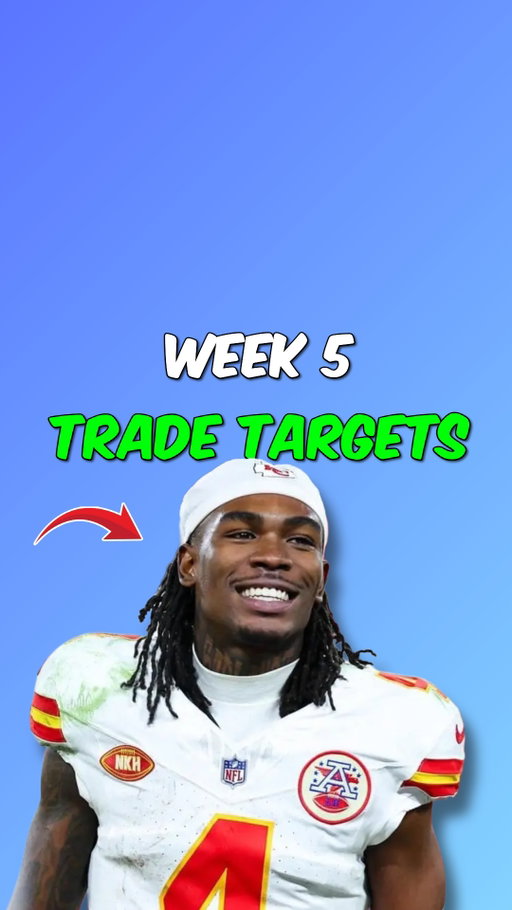 Week 5 Trade Targets In Fantasy🏆⬇️

Trade For: JK Dobbins
Workhorse role incoming — perfect buy-low RB.

Trade Away: Romeo Doubs
Touchdown-dependent WR — time to cash out.

Trade For: Derrick Henry
Still a volume monster — great midseason anchor.

Trade Away: Emeka Egbuka
Name value > production right now.

Trade For: Rashee Rice
Clear chemistry with his QB — breakout coming.

Trade Away: Kenneth Walker
Usage dip + injuries make him a sell-high.

#FantasyFootball
#FantasyFootballAdvice
#fantasyfootballnews
#FantasyFootballTips #FantasyFootballLeague
