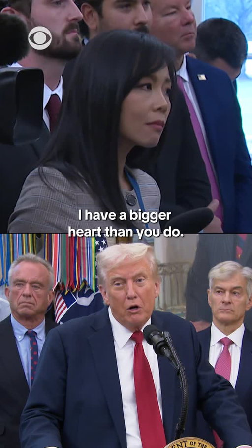 When asked by CBS News’ @weijia to clarify how Democrats want to protect health care for undocumented immigrants, who are not eligible for subsidies, President Trump did not answer directly, instead reiterating his stance on border security and legal immigration while claiming that 25 million people came into the U.S. illegally. According to the Pew Research Center, the number of unauthorized immigrants in the U.S. reached an all-time high of 14 million in 2023.

Republicans want to extend current funding levels for seven weeks to avoid a shutdown, but Democrats are seeking an extension of expiring health insurance subsidies. GOP lawmakers say that issue should be negotiated separately.

Without congressional action, a government shutdown would begin at 12 a.m. on Wednesday, Oct. 1, 2025.