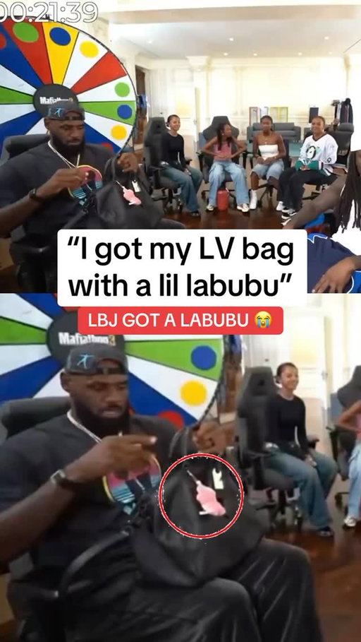 LeBron rocking the Labubu 😂🔥 (via @kaicenat)