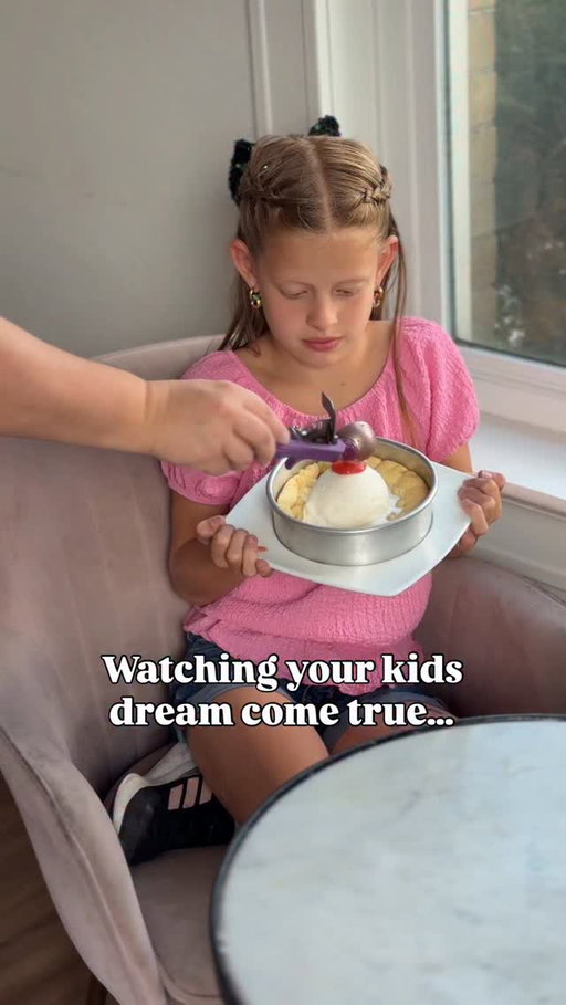 Huge thank you to @thechocolate_adessertcafe and everyone who tried B’s cazookie this month. 🍓🍓🍓

You truly made her dreams come true. 
It was so beautiful to watch, so 
Thank you, thank you, thank you. 🥰❤️