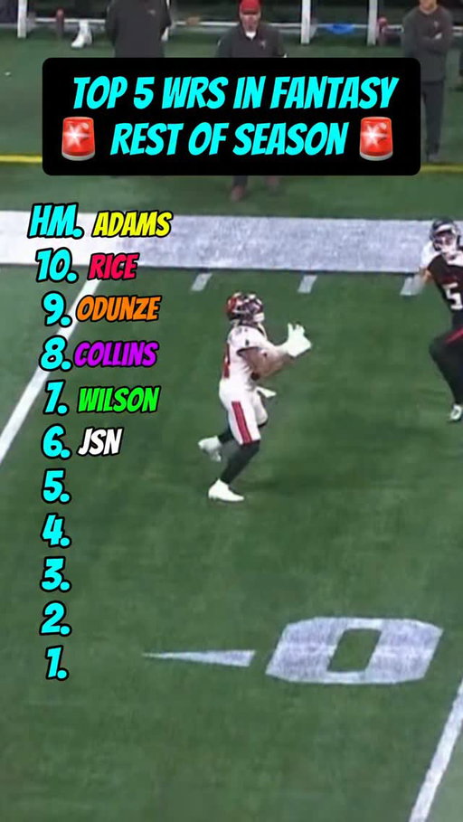 Top 5 WRs in Fantasy Football 🔥#nfl #fantasyfootball 
WR Rankings Fantasy Football