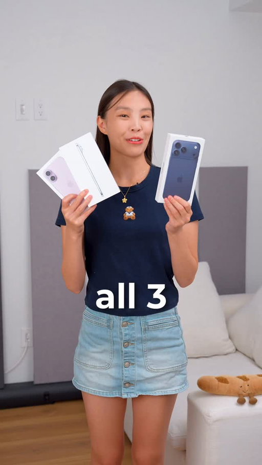 UNBOXING ALL 3 NEW IPHONES | iPhone 17 Pro Max, iPhone Air, iPhone 17 (+ giveaway!)

Let me know if you’d prefer the iPhone Air or iPhone 17? 💬 Follow so you don’t miss it! 

-
#iphone17promax #iphone17 #iphoneair #tech #apple