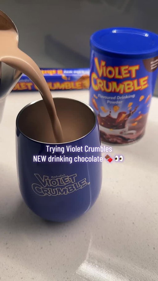 Trying the NEW Violet Crumble Drinking Chocolate! This was unreal, I loved the taste, even more than the bar it’s inspired by!! 😱

 it’s going to be SO hard to not finish the entire tin in mere days 😂🤤

#violetcrumble #hotchocolate #chocolate #ugc #ugccreator #aussieugc #australiasvioletcrumble
