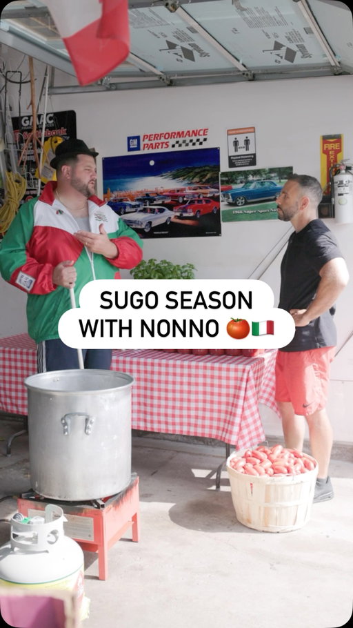 Be 3 hours early or go get more lids 😂🤌🏼
.
.
#italiancomedy #sugoseason #sugo #tomatosauce #italianheritage #nonno #marinara #tradition