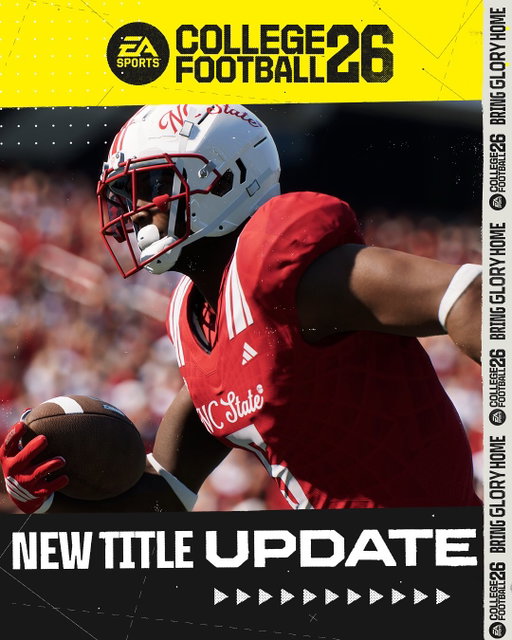 Tomorrow’s #CFB26 Title Update:

🎮 Ultimate Team H2H Ranked Mode
📋 Route stem changes + more gameplay updates
👔 New uniforms + equipment

Read the full breakdown in the Campus Huddle, link in bio!