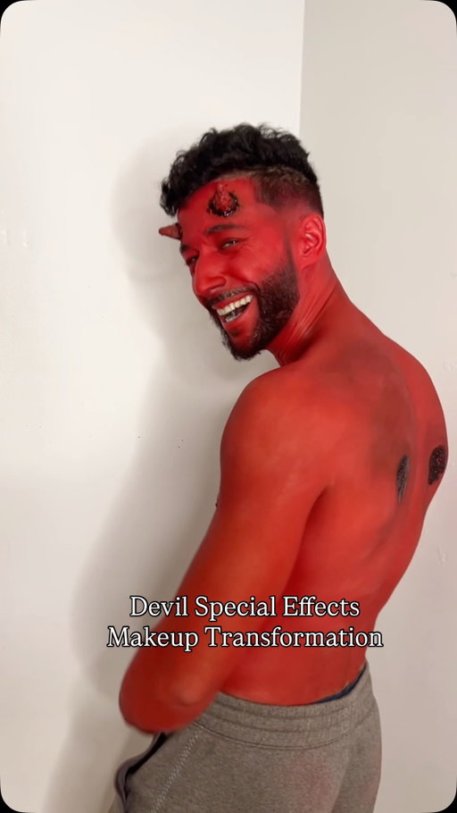 Starting this Halloween Makeup Season with this Devil Special Effects Body Paint Makeup Transformation, 

What do we think? 

Happy October Everyone 👹😈 

#makeuptransformations #makeupprocess #makeupartistlife #fallmakeuplook #sfxmakeuptutorial #mehronmakeup